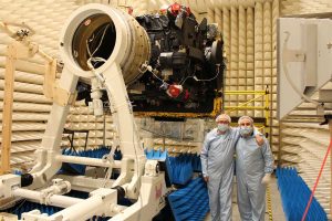 Foto scattata presso IABG mBh Monaco di Baviera - La cara con il responsabile ESA del sistema di telecomunicazione.di Solar Orbiter Marco Mascarella