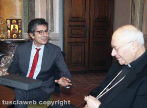 Il vescovo Fumagalli con Marco Sensi