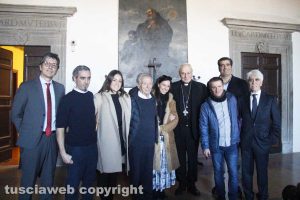 I Sensi con Antonello Ricci, Silvia Cruciani, Roberto Joppolo con il vescovo Fumagalli