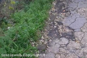 Montefiascone - Buche in via Stefanoni