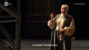 Milano - Alfonso Antoniozzi in scena nella Tosca alla Scala