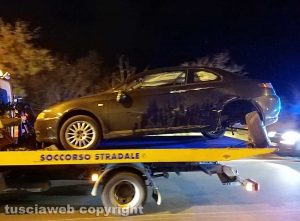 Montefiascone - Scontro fra due auto sulla Cassia