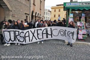 Viterbo - La manifestazione degli studenti contro la Cotral