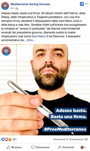 Il post di Mediterranea sul dissequestro della Sea watch