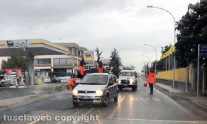 Viterbo - Lavori su strada Teverina