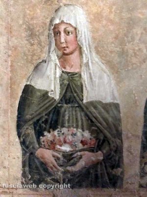 L'immagine di Santa Rosa nella chiesa museo di San Francesco a Montefalco