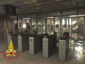 L'incendio nella sede della Regione Lazio