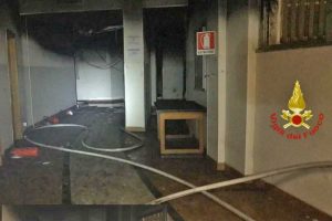 L'incendio nella sede della Regione Lazio