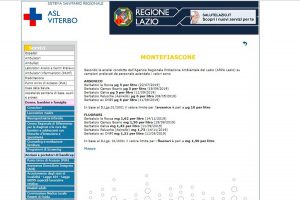 I dati sul portale dell'Asl Viterbo
