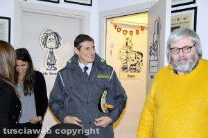 Viterbo - Il colonnello Andrea Pecorari nella redazione di Tusciaweb