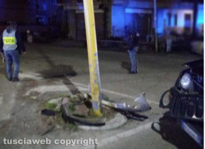 Viterbo - incidente all'incrocio di via Sabotino