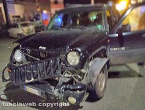 Viterbo - incidente all'incrocio di via Sabotino