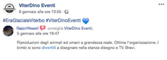 Viterbo - Alcuni commenti rilasciati su Faceboook in merito a L'Era glaciale