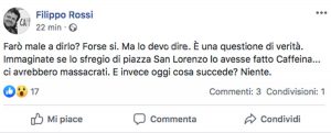 Viterbo - Il post di Filippo Rossi sulla pavimentazione danneggiata a piazza San Lorenzo