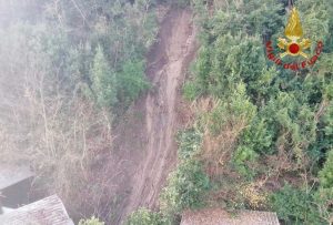 Roma - La frana a Castel Giubileo