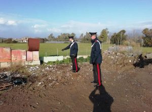 Civitavecchia - I carabinieri sul luogo dei roghi