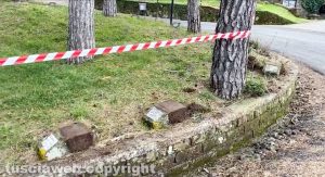 Proceno - I cippi lapidari abbattuti
