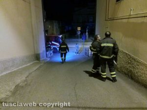 Montefiascone - Fuga di gas - L'intervento dei vigili del fuoco