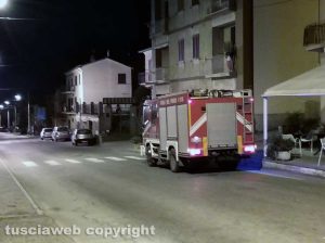 Montefiascone - Fuga di gas - L'intervento dei vigili del fuoco