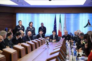 Roma - Il comitato operativo della protezione civile 