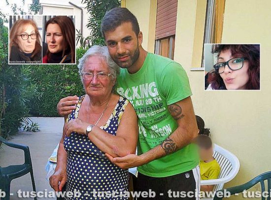 Landolfi e la nonna (nei riquadri a sinistra, la mamma di Sestina e la madre di Andrea)