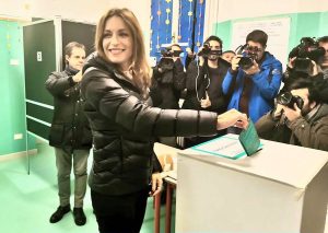 Lucia Borgonzoni al voto