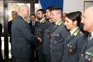 Viterbo - Guardia di finanza - La visita del comandante regionale Rosario Lorusso