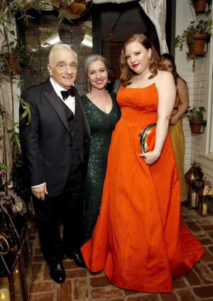 Francesca Scorzese, col padre Martin, indossa Ariel alla notte degli Oscar