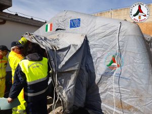 Viterbo - La tenda montata a Belcolle