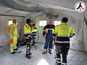 Viterbo - La tenda montata a Belcolle