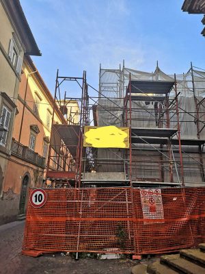 Viterbo - Lavori tra via Cardinal La Fontaine e via del Gonfalone