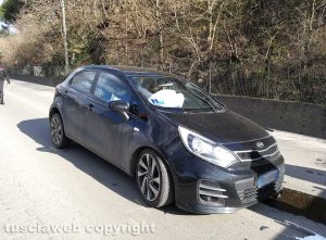 Montefiascone - Scontro tra due auto sulla Verentana