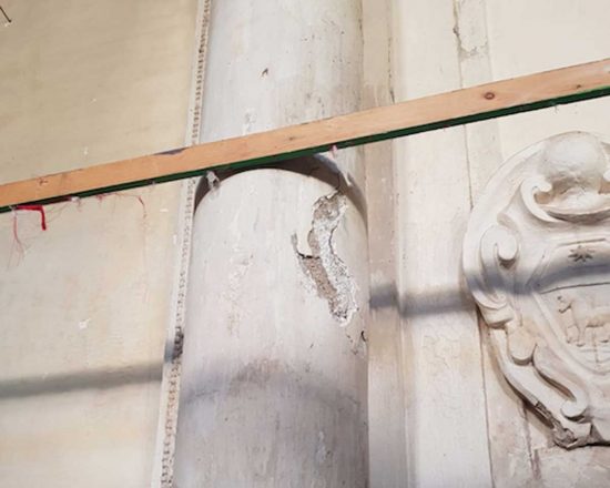 Sutri - La chiesa di san Francesco danneggiata