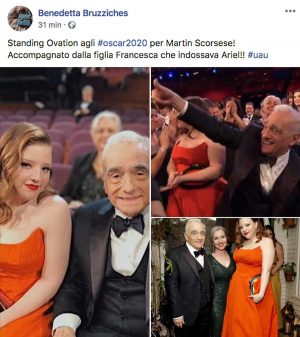 Il post su Fcebook di Benedetta Bruzziches