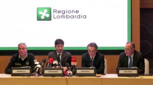 Milano - Conferenza stampa in regione Lombardia sull'emergenza coronavirus