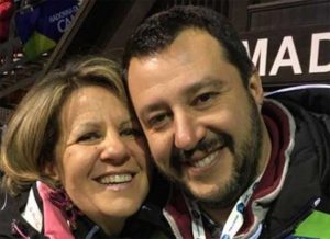 Matteo Salvini con l'avvocatessa Claudia Eccher