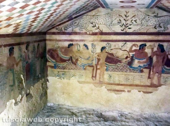 Tarquinia - Necropoli etrusca - La tomba dei leopardi