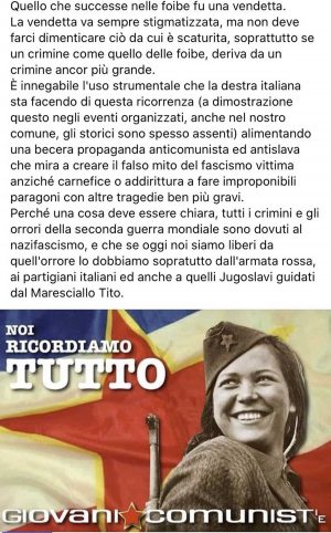 Il post di Yuri Cavalieri