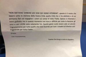 La lettera dei calciatori della Viterbese