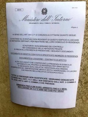 Il falso avviso del ministero dell'Interno