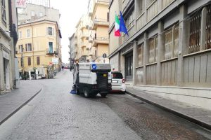 Viterbo - Iniziata la sanificazione stradale