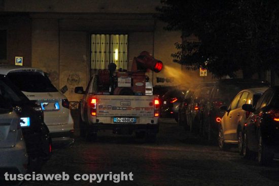Coronavirus - Viterbo - La sanificazione della città