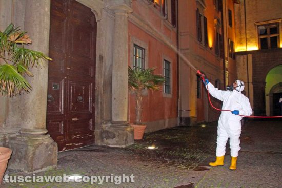 Coronavirus - Viterbo - La sanificazione della città
