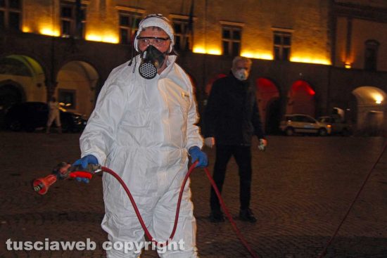 Coronavirus - Viterbo - La sanificazione della città