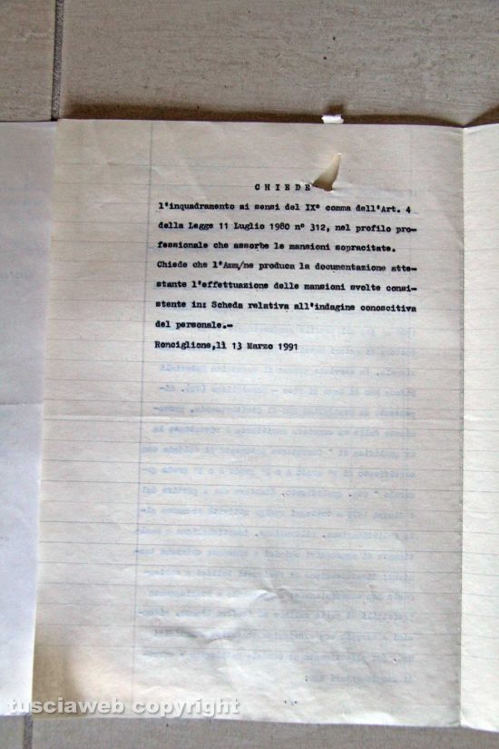 Ronciglione - Chemical city - Il documento del 13 marzo 1991