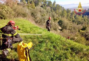 Narni - L'intervento dei vigili del fuoco