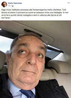 Il post di Carlo Taormina su Facebook