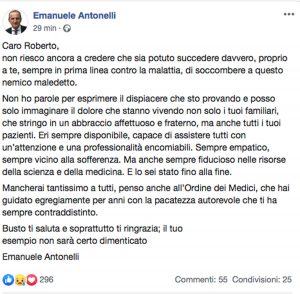 Il sindaco di Busto Arsizio, Emanuele Antonelli, annuncia la morte di Roberta Stella