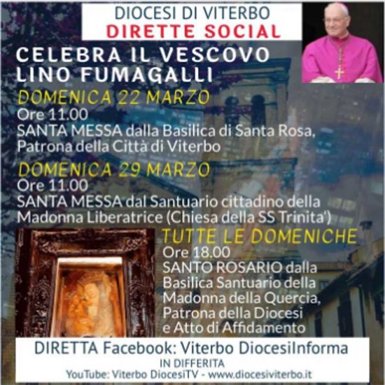 Messa in diretta del vescovo Lino Fumagalli