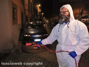 Viterbo - Al via la sanificazione delle strade della città